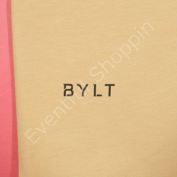 BYLT Basics Drop Cut Long Sleeve Lux Crewneck T Shirt in Light Orange Size 2XL - Picture 4 of 6
